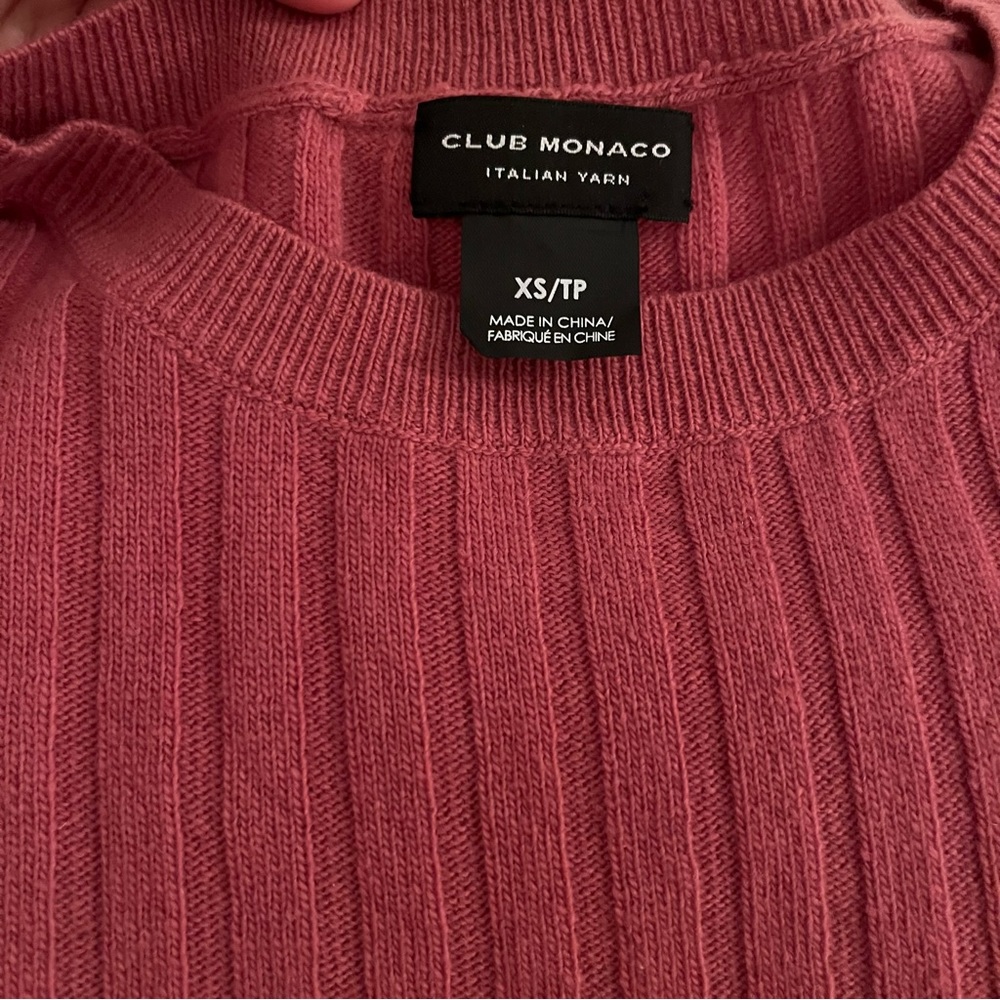 Club Monaco Dusty Rose Cropped Sweater Vest - Picture 6 of 8